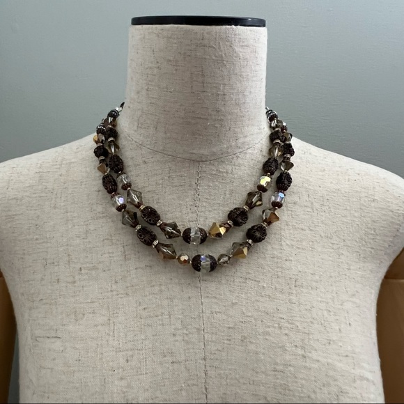 Alice Caviness Vintage Aurora Borealis Necklace and Earring Statement Set - Picture 6 of 15